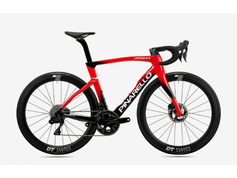 Pinarello DogMa F cadre de vélo de route en fibre de carbone frein à disque 2024 nouvelle peinture en rouge noir