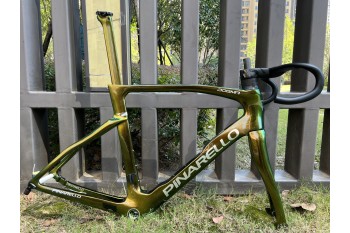 Pinarello DogMa F Carbon Fiber Road Bicycle Frame Disc Brake Golden Chameleon