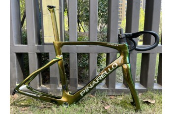 Pinarello DogMa F Carbon Fiber Road Cykelram Skivbroms Golden Chameleon