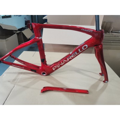 Pinarello DogMa F Carbon Road Bike Frame Metallic Red Ice Crack-Pinarello Frame