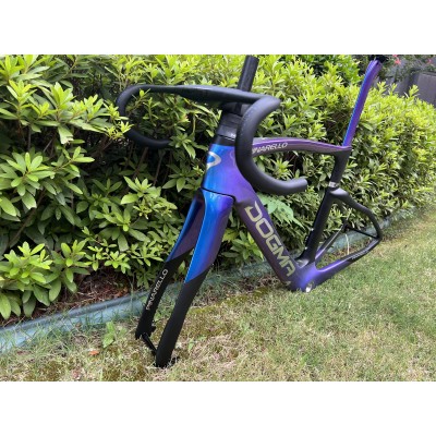 Pinarello DogMa F Carbon Fiber Road Bicycle Frame Rim Brake Blue Chameleon-Pinarello Frame