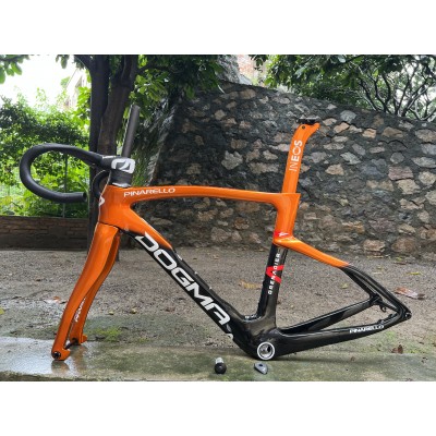 Pinarello DogMa F Carbon Road Bike Frame Orange With Black-Pinarello Frame