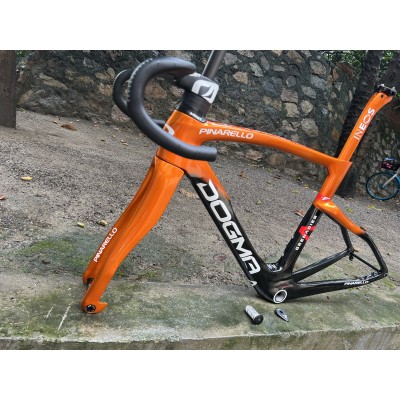 Pinarello DogMa F Carbon Road Bike Frame Orange With Black-Pinarello cadru