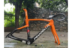 Rama roweru szosowego Pinarello DogMa F Carbon pomarańczowa z czarną