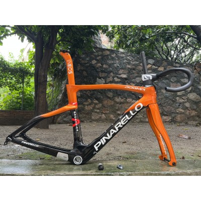 Pinarello DogMa F Carbon Road Bike Frame Orange With Black-Pinarello Frame