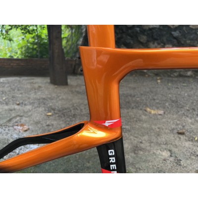 Pinarello DogMa F Carbon Road Bike Frame Orange With Black-Pinarello Frame