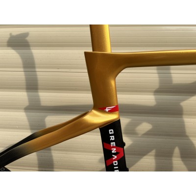 Pinarello DogMa F Carbon Road Bike Frame Gold With Black-Pinarello Rama