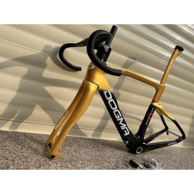 Pinarello DogMa F Carbon Road Bike Frame Gold With Black-Pinarello cadru