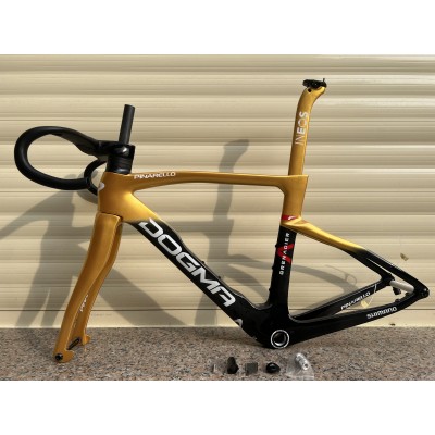 Pinarello DogMa F Carbon Road Bike Frame Gold With Black-Pinarello cadru