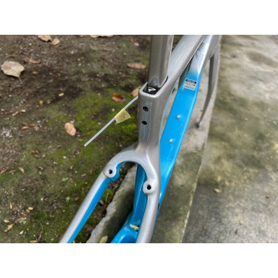 Pinarello DogMa F Disc Brake Carbon Road Bike Frame Grey With Blue-Dogma F Disc Brake