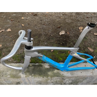 Pinarello DogMa F Disc Brake Carbon Road Bike Frame Grey With Blue-Dogma F Disc Brake