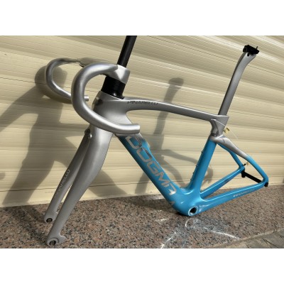 Pinarello DogMa F Disc Brake Carbon Road Bike Frame Grey With Blue-Dogma F Disc Brake