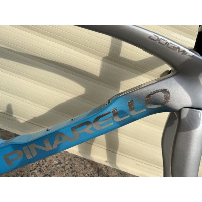 Pinarello DogMa F Disc Brake Carbon Road Bike Frame Grey With Blue-Dogma F Disc Brake