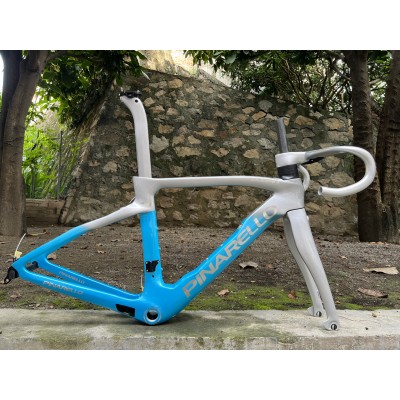 Pinarello DogMa F Disc Brake Carbon Road Bike Frame Grey With Blue-Dogma F Disc Brake