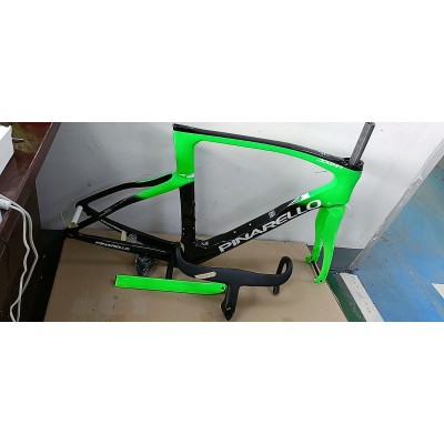 Pinarello DogMa F Disc Brake Carbon Road Bike Frame Green With Black-Dogma F Disc Brake