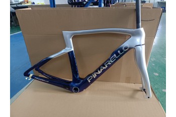 Pinarello DogMa F Carbon Road Bike Frame Silver With Blue