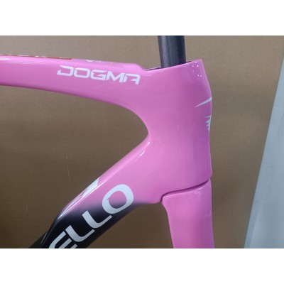 Pinarello DogMa F Disc Brake Carbon Road Bike Frame Pink With Black-Dogma F Disc Brake