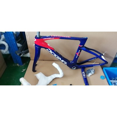 Pinarello DogMa F Carbon Road Bike Frame Red With Blue-Pinarello Frame