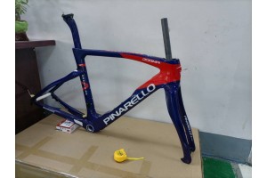 Cadru Bicicleta Drum Pinarello DogMa F Carbon Roșu Cu Albastru