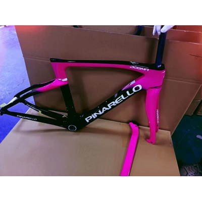 Pinarello DogMa F Disc Brake Carbon Road Bike Frame Pink With Black-Dogma F Disc Brake