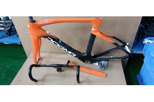 Cadru Bicicleta Drum Pinarello DogMa F Carbon Portocaliu Cu Negru