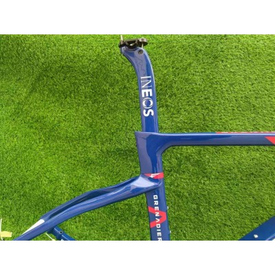 Pinarello DogMa F Disc Brake Carbon Road Bike Frame Blue With Red-Dogma F Disc Brake