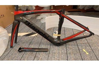 Bianchi XR4 Carbon Fiber Road Cykelram 47cm BB386 Blank Finished-UD V-Brake (2 hål)