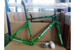 Cadru pentru bicicletă de drum din fibră de carbon S-Works Tarmac SL7 Cadrul Frână cu disc Camuflaj Verde