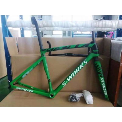 Carbon Fiber Road Bicycle Frame S-Works Tarmac SL7 Frameset Disc Brake Camouflage Green-S-Works SL7 hamulec tarczowy