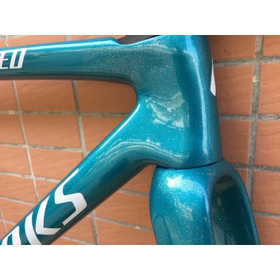 Carbon Fiber Road Bicycle Frame S-Works Tarmac SL7 Frameset Disc Brake Mint Green-S-Works SL7 del freno de disco