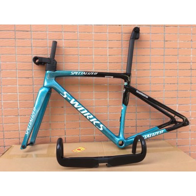Carbon Fiber Road Bicycle Frame S-Works Tarmac SL7 Frameset Disc Brake Mint Green-S-Works SL7 del freno de disco