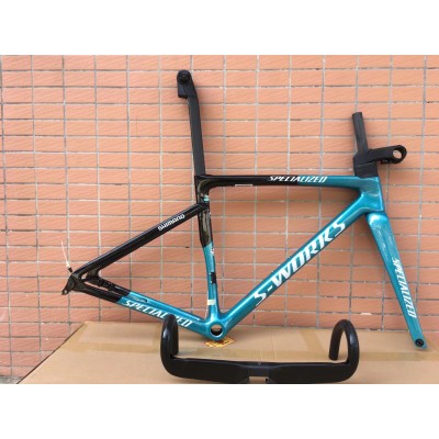 Carbon Fiber Road Bicycle Frame S-Works Tarmac SL7 Frameset Disc Brake Mint Green-S-Works SL7 del freno de disco
