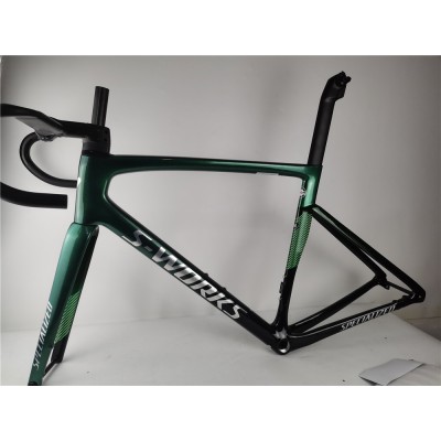 Carbon Fiber Road Bicycle Frame S-Works Tarmac SL7 Frameset Disc Brake Green-S-WorksのSL7ディスクブレーキ