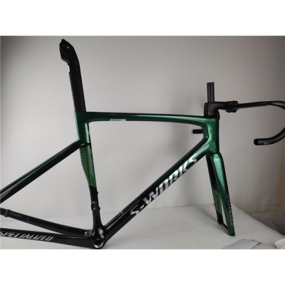 Carbon Fiber Road Bicycle Frame S-Works Tarmac SL7 Frameset Disc Brake Green-S-WorksのSL7ディスクブレーキ