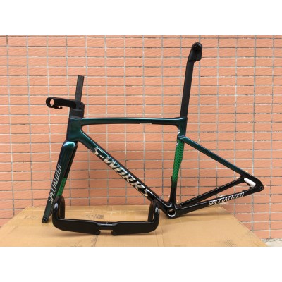 Carbon Fiber Road Bicycle Frame S-Works Tarmac SL7 Frameset Disc Brake Green Chameleon-S-Works SL7 дискови спирачки