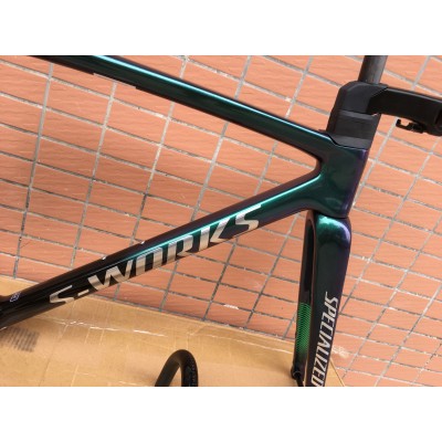 Carbon Fiber Road Bicycle Frame S-Works Tarmac SL7 Frameset Disc Brake Green Chameleon-S-WorksのSL7ディスクブレーキ