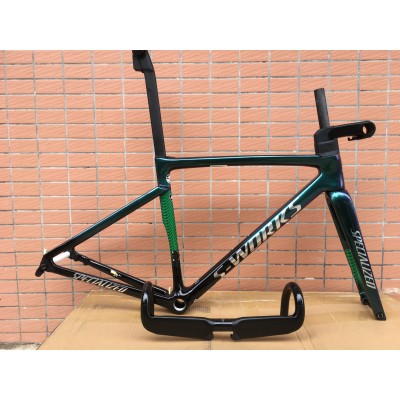 Carbon Fiber Road Bicycle Frame S-Works Tarmac SL7 Frameset Disc Brake Green Chameleon-S-Works SL7 Frein à disque