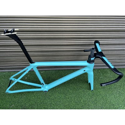 Bianchi Specialissima Carbon Fiber Road Bicycle Frame Blue-Bianchi Frame