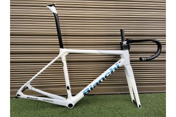 Bianchi Specialissima Carbon Fiber Road Cykelram Vit