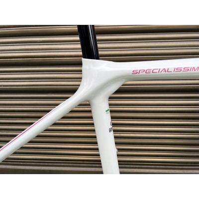 Bianchi Specialissima Carbon Fiber Road Bicycle Frame White-Bianchi Specialissima