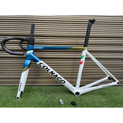 Colnago C68 Carbon Road Bicycle Frame Blue with White-Colnago V3RS V-Brake & Disc Brake