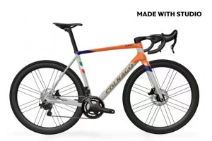 Colnago C68 въглеродна рамка за шосеен велосипед оранжево бяла