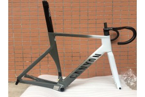 Carbon Fiber Road Bike Bicycle Frame Canyon 2021 New Aeroad Disc Gray and white