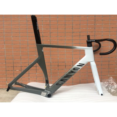 Carbon Fiber Road Bike Bicycle Frame Canyon 2021 New Aeroad Disc Gray and white-Canyon Aeroad 2021