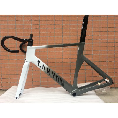 Carbon Fiber Road Bike Bicycle Frame Canyon 2021 New Aeroad Disc Gray and white-Canyon Aeroad 2021