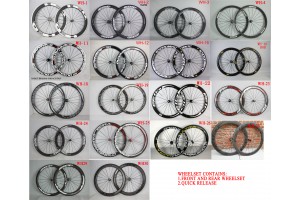 Clincher & Tubular Rims Carbon Road Bike Wheels Multicolor