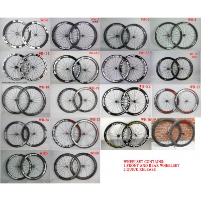 Clincher és csőfelnik Carbon országúti kerékpár kerekek többszínű