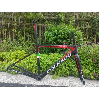 Colnago V3RS Carbon Frame Road Bicycle Red With Black-Colnago V3RS V-Brake & Disc Brake