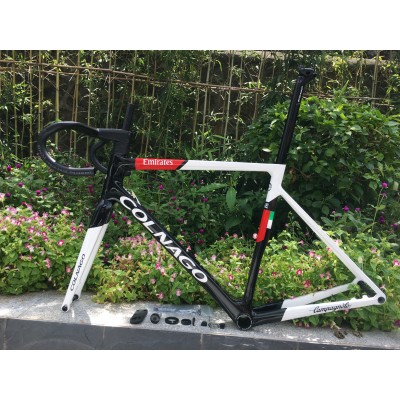 Colnago V3RS Carbon Frame Road Bicycle White With Black-Colnago V3RS V-Brake & Disc Brake