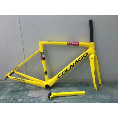 Colnago V3RS Carbon Frame Road Bicycle Yellow-Colnago V3RS V-Brake & Disc Brake